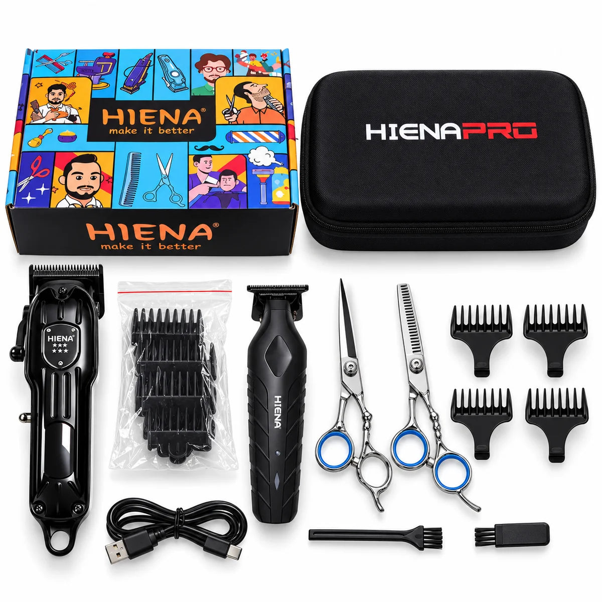 Hiena Professional Hair Clipper Kit for Men