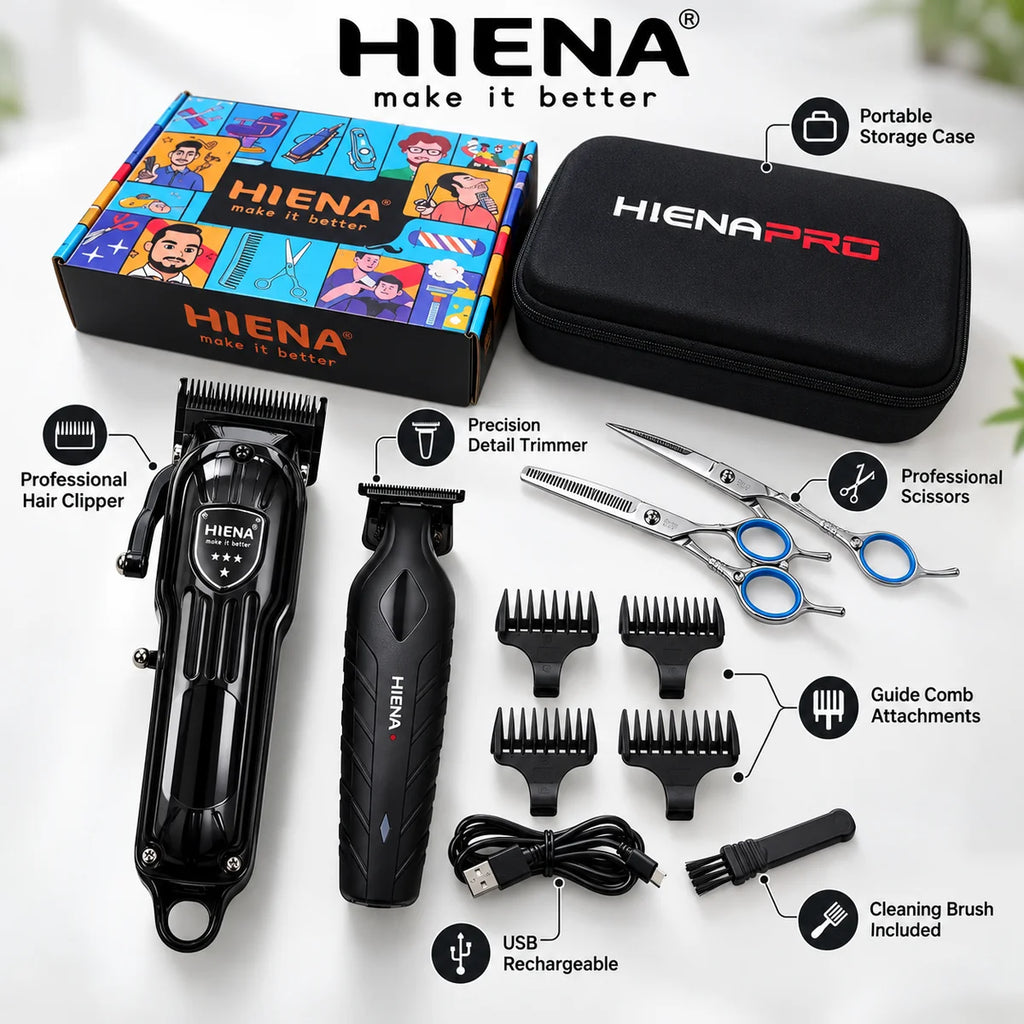 Hiena Professional Hair Clipper Kit for Men